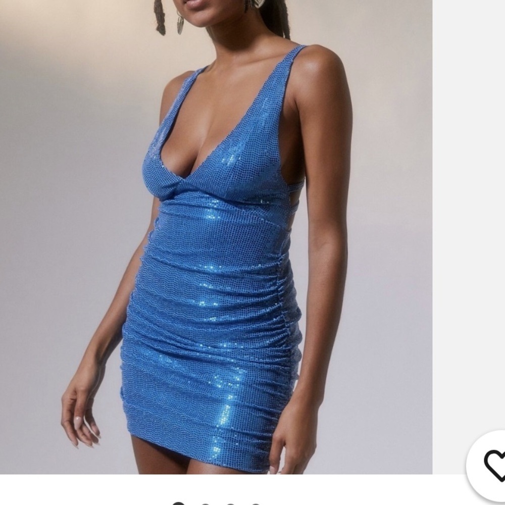 Urban Outfitters Electric Blue Sequin Mini Dress